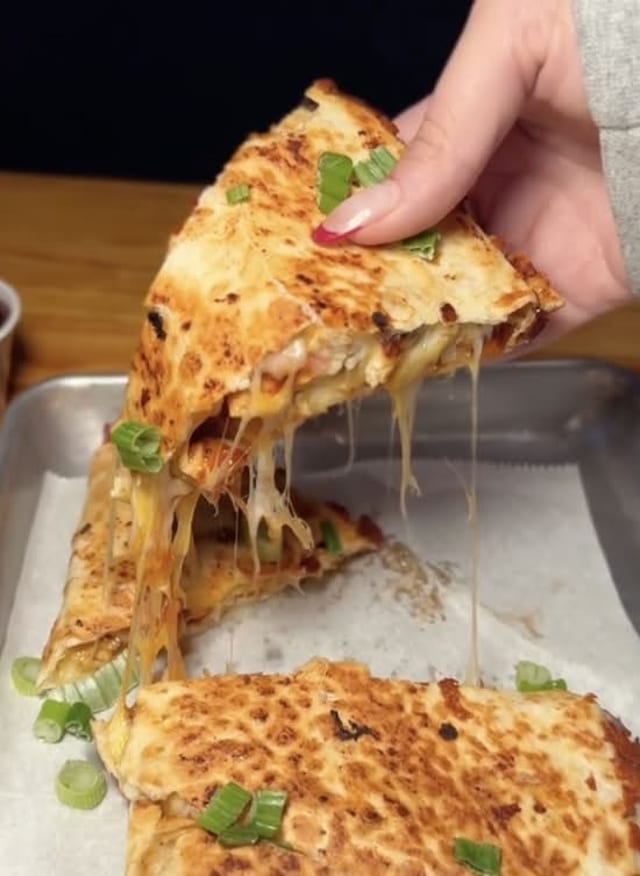 Spicy Chicken Bacon Ranch Quesadilla.